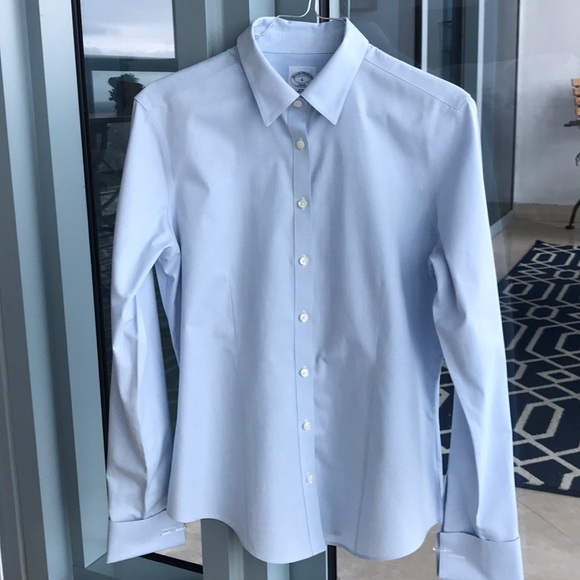 Brooks Brothers Tops - Brooks Bros. Blue Dress Shirt w/French Cuffs, Sz 6